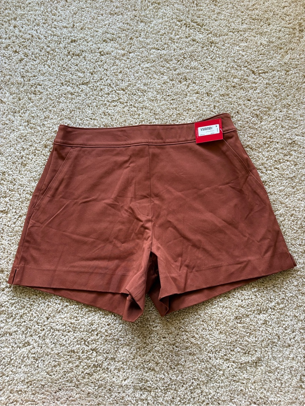 NWT Spanx On The Go Shorts Bronze Glow Rust Terracotta Women Medium